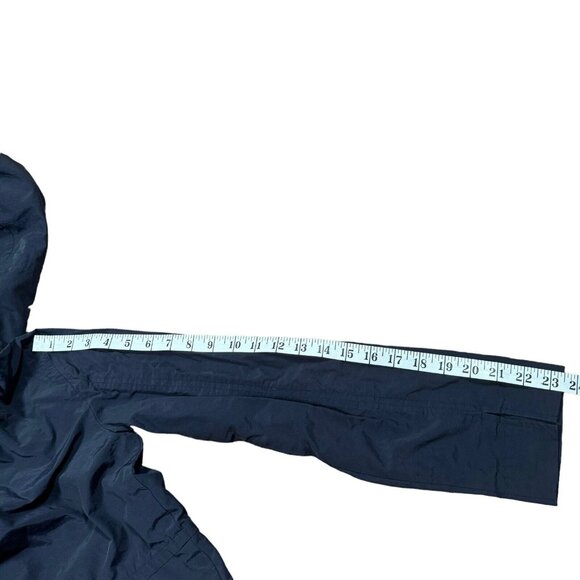 Eileen Fisher Sz XS Lightweight Hooded Unlined Jacket / Raincoat in Navy Blue - Picture 7 of 11